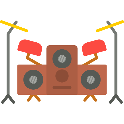 ドラムセット Generic color fill icon