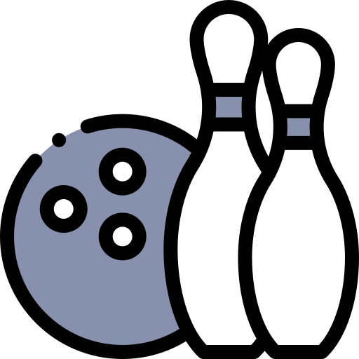 bowling Detailed Rounded Lineal color icon