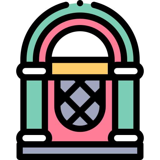 Jukebox Detailed Rounded Lineal color icon