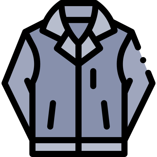 chaqueta de cuero Detailed Rounded Lineal color icono