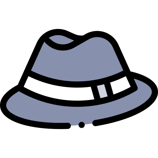 sombrero de fieltro Detailed Rounded Lineal color icono