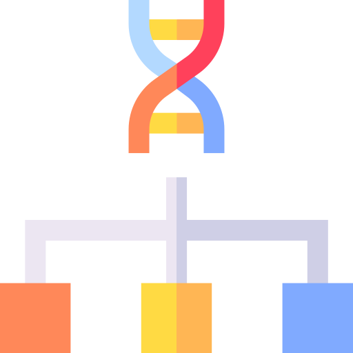 Genetics Basic Straight Flat icon