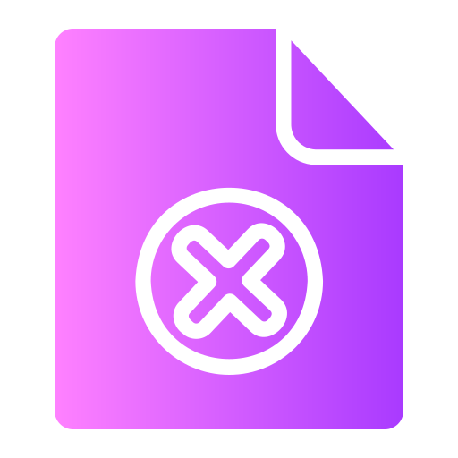 Rejected Generic gradient fill icon