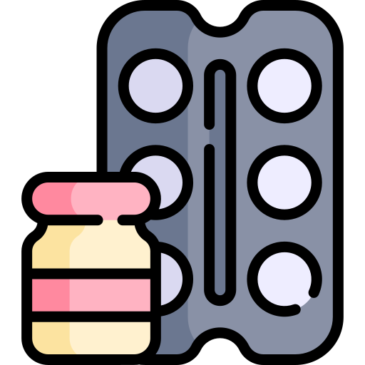 medicamento Kawaii Lineal color icono