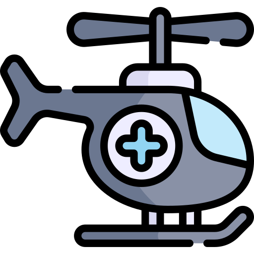 helicóptero Kawaii Lineal color icono