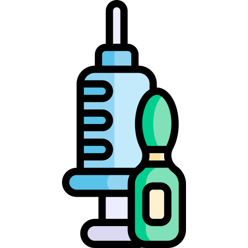 Вакцина Kawaii Lineal color иконка