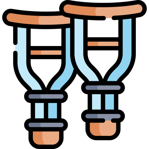 krücken Kawaii Lineal color icon