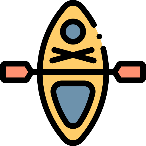 Kayak Detailed Rounded Lineal color icon