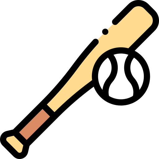 Baseball Detailed Rounded Lineal color icon