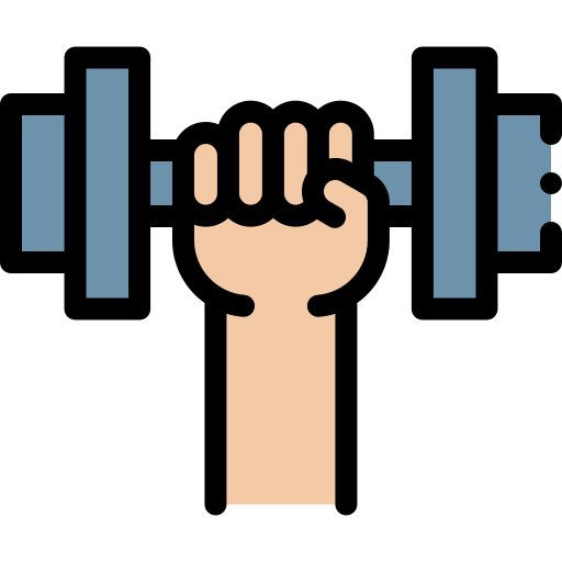 Dumbbell Detailed Rounded Lineal color icon