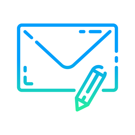 schrijf e-mail Generic gradient outline icoon