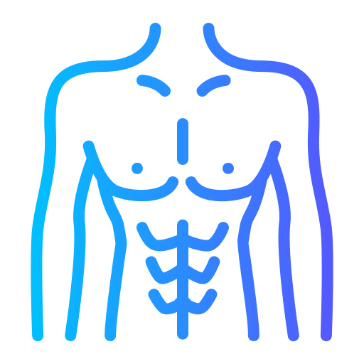 Мужское тело Generic gradient outline иконка