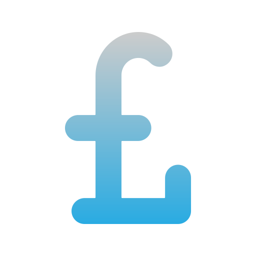 Pound sterling Generic gradient fill icon