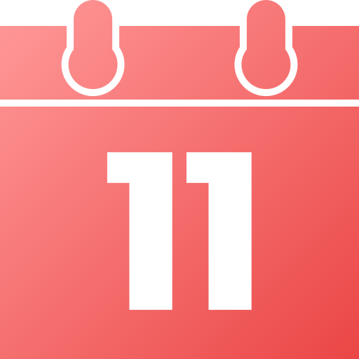 numer 11 Generic gradient fill ikona