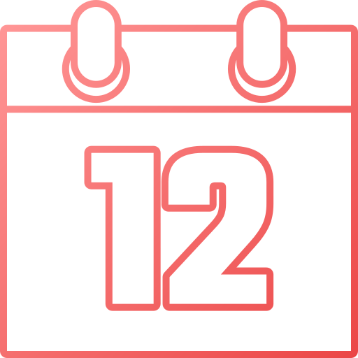 numer 12 Generic gradient outline ikona