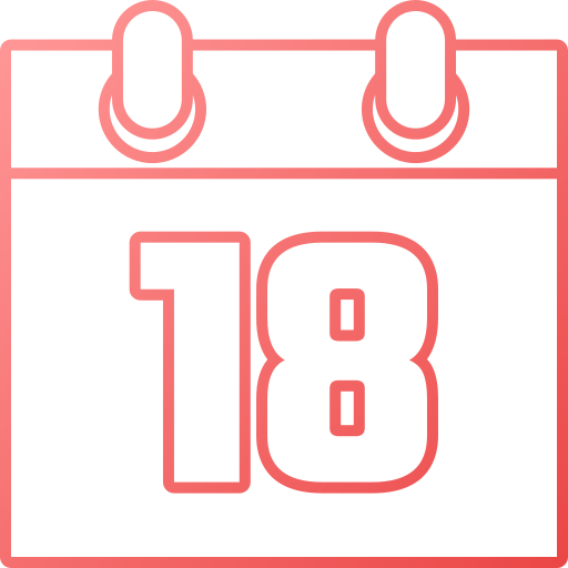 numero 18 Generic gradient outline Ícone