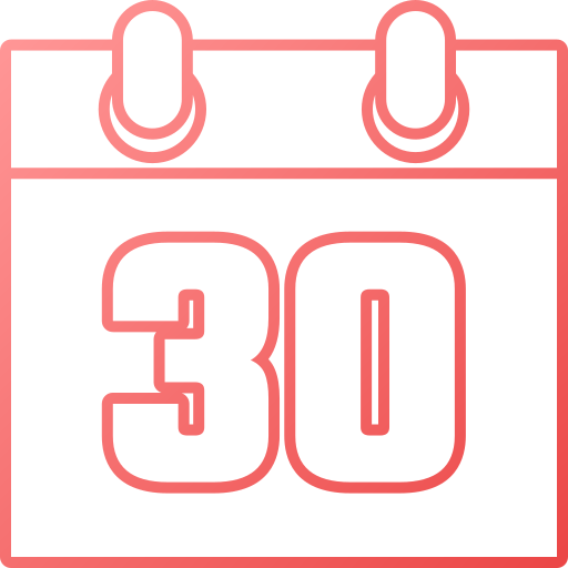 numero 30 Generic gradient outline icona