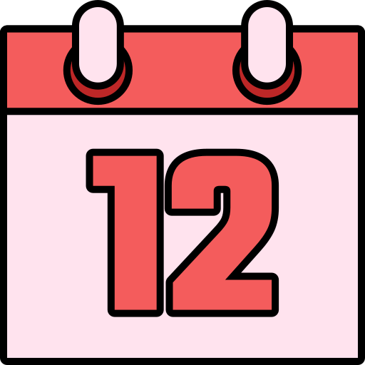 Число 12 Generic color lineal-color иконка
