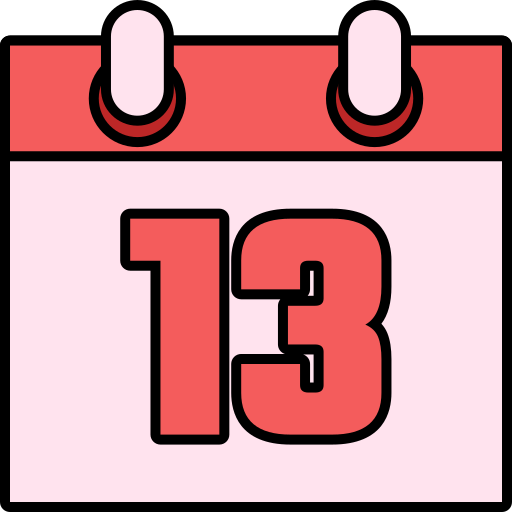 Number 13 Generic color lineal-color icon