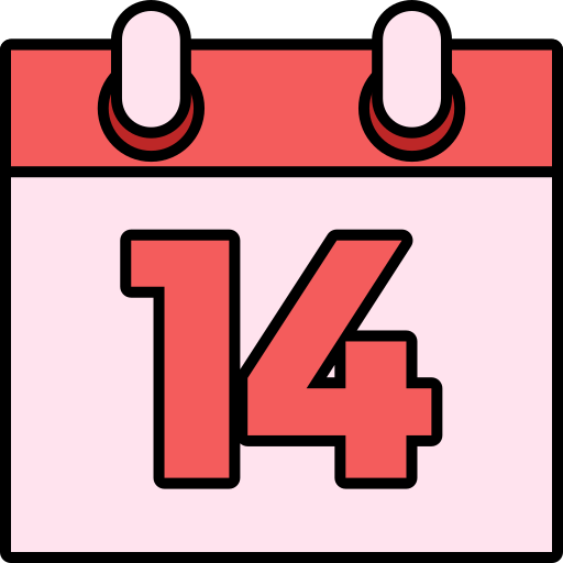 Number 14 Generic color lineal-color icon
