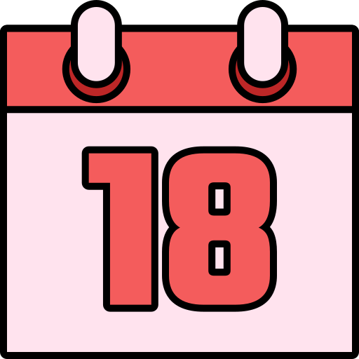 Number 18 Generic color lineal-color icon
