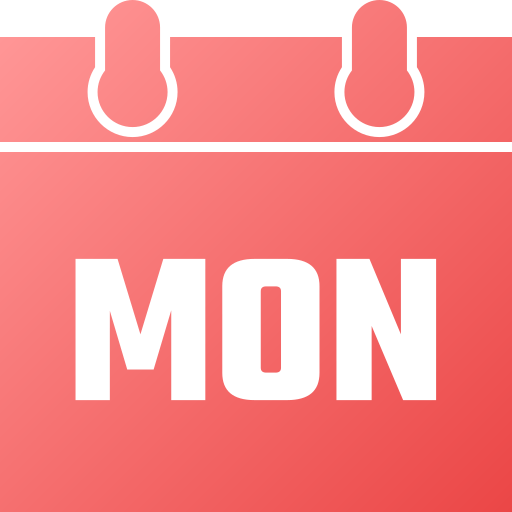 maandag Generic gradient fill icoon