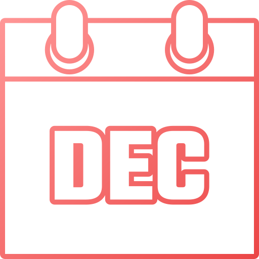december Generic gradient outline icoon