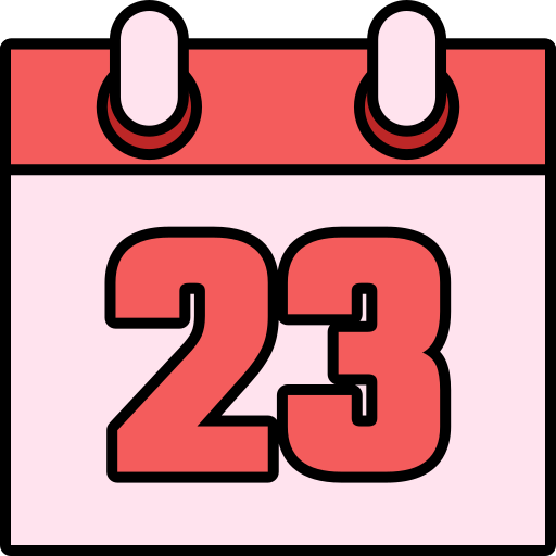 Number 23 Generic color lineal-color icon