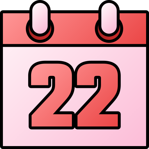 Number 22 Generic gradient lineal-color icon