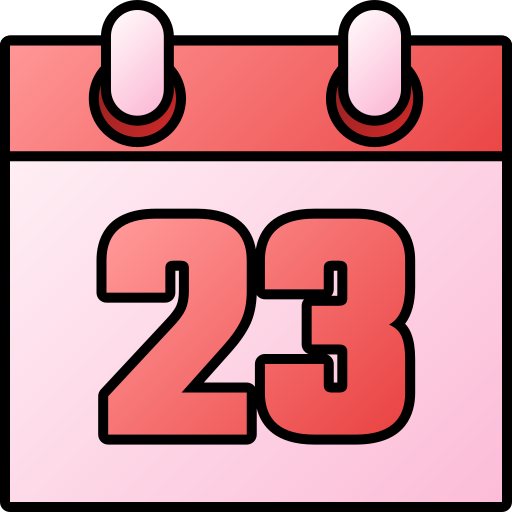 número 23 Generic gradient lineal-color icono