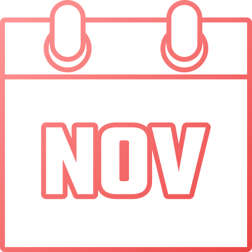 november Generic gradient outline icon