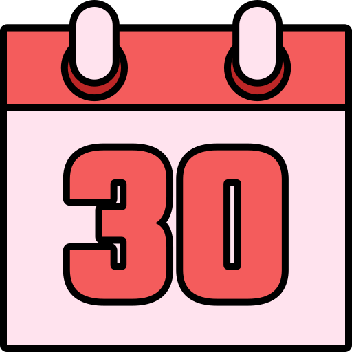 Number 30 Generic color lineal-color icon