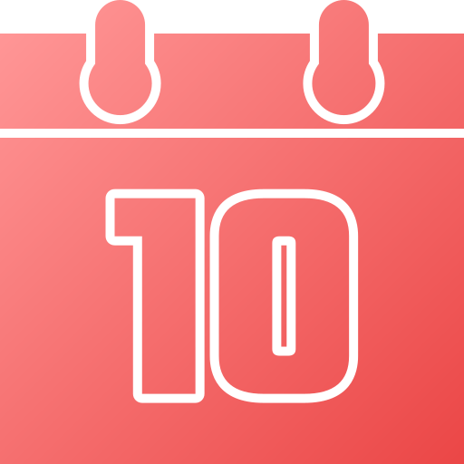 numero 10 Generic gradient fill icona