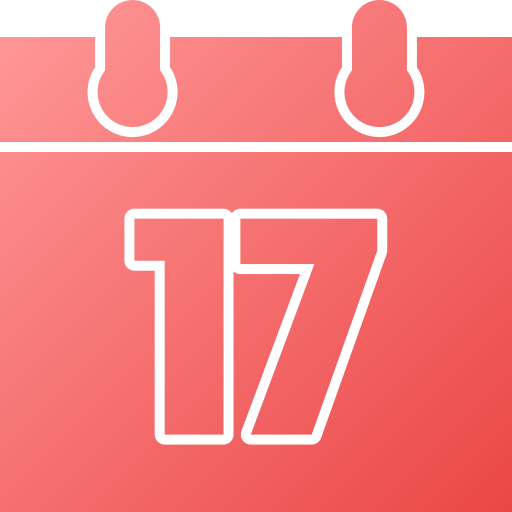 numéro 17 Generic gradient fill Icône