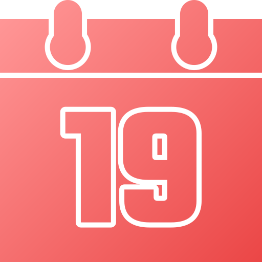 numero 19 Generic gradient fill icona