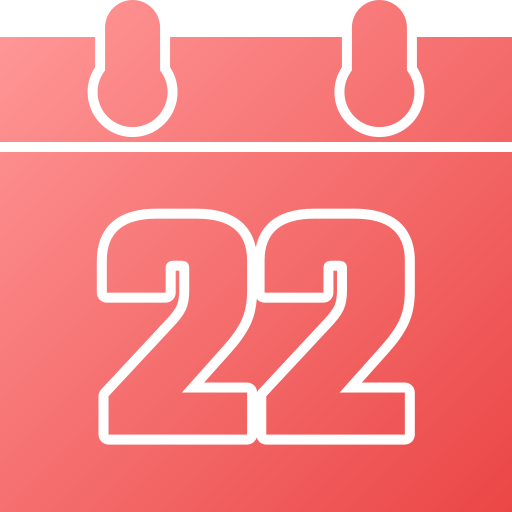 numero 22 Generic gradient fill icona