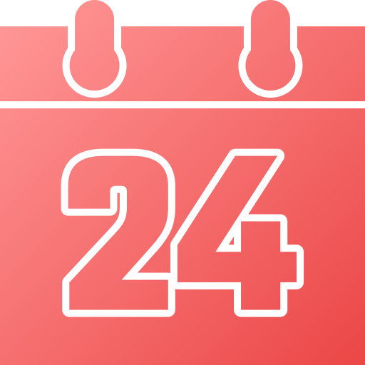 numer 24 Generic gradient fill ikona