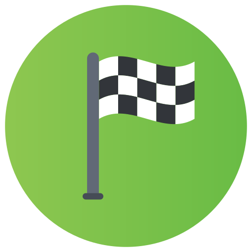 bandera de carreras Generic gradient fill icono