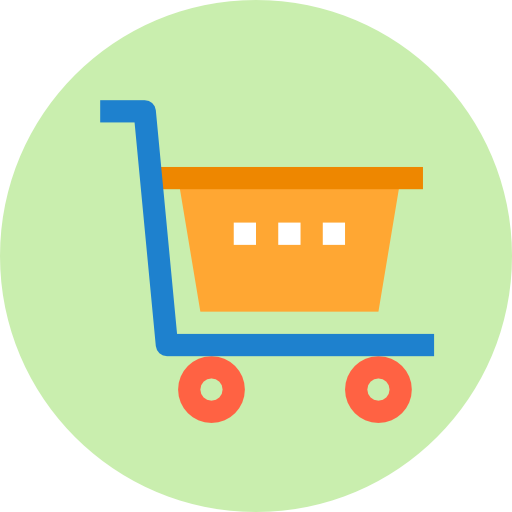 Shopping cart itim2101 Flat icon