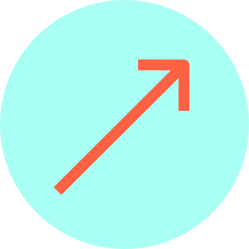 Diagonal arrow itim2101 Flat icon