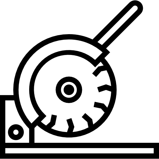 sierra circular srip Lineal icono