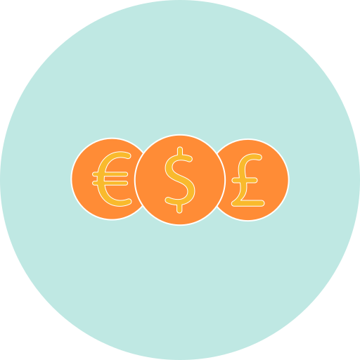 Coins Generic color fill icon