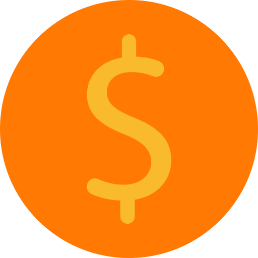 Dollar coin Generic color fill icon