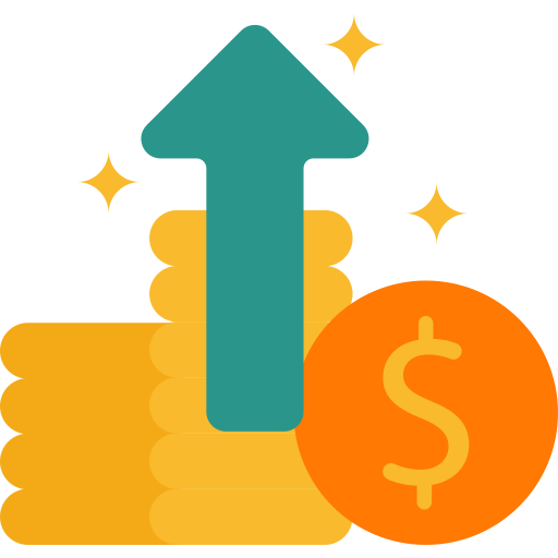 Profit growth Generic color fill icon