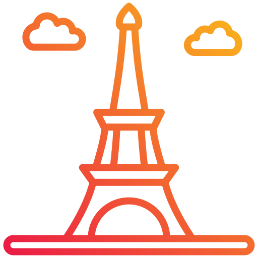 에펠 탑 Generic gradient outline icon