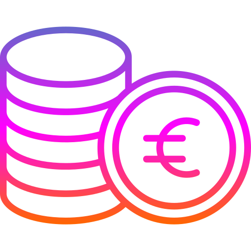 moeda de euro Generic gradient outline Ícone