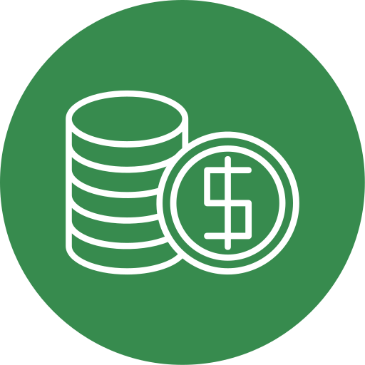 Dollar Coin Generic color fill icon