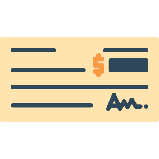 cheque bancario Generic color fill icono