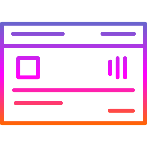 クレジットカード Generic gradient outline icon