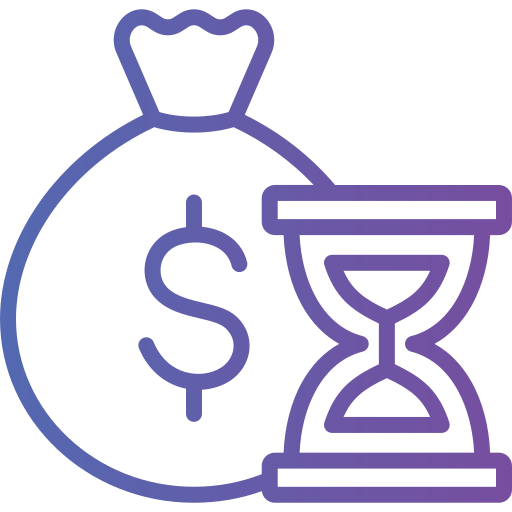 Time is money Generic gradient outline icon